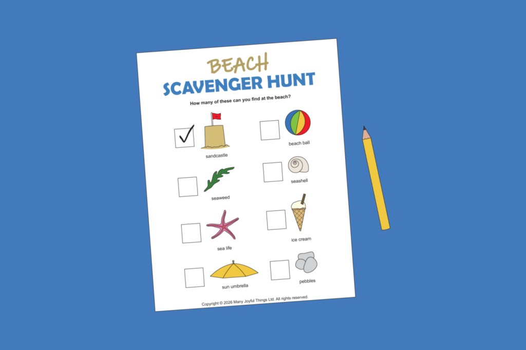 The beach scavenger hunt.
