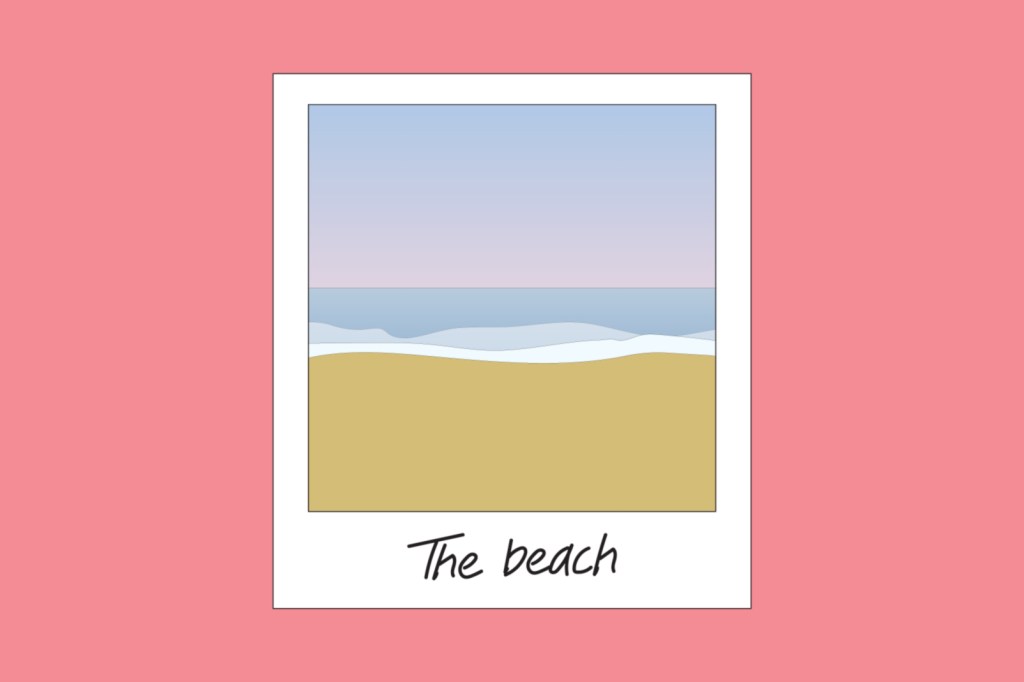 A photograph of the beach. 
